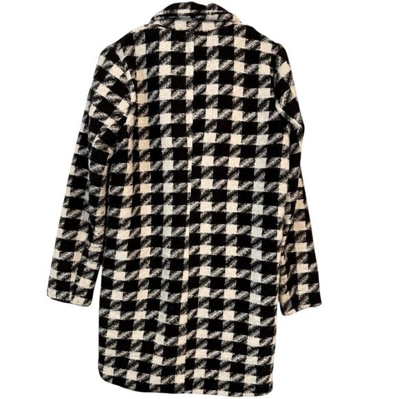 🌹 WILLOW & ROOT BLACK CHECKERED DRESS COAT - Picture 8 of 10
